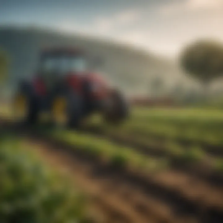 A lush field representing sustainable farming practices for the future