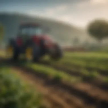 Sustainable Farming Practices A lush field representing sustainable farming practices for the future