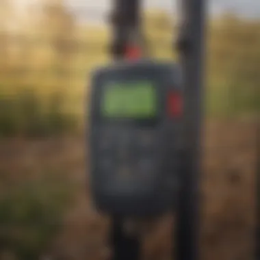 Detailed Features of the Gallagher Electric Fence Tester Close-up of Gallagher Electric Fence Tester features