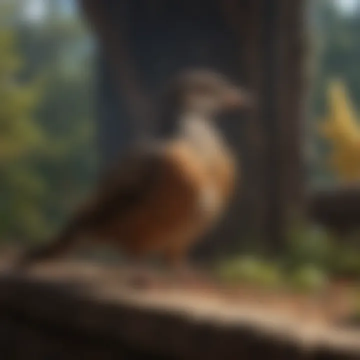 Different bird species thriving in a flight pen environment