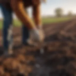 Soil sampling in a field