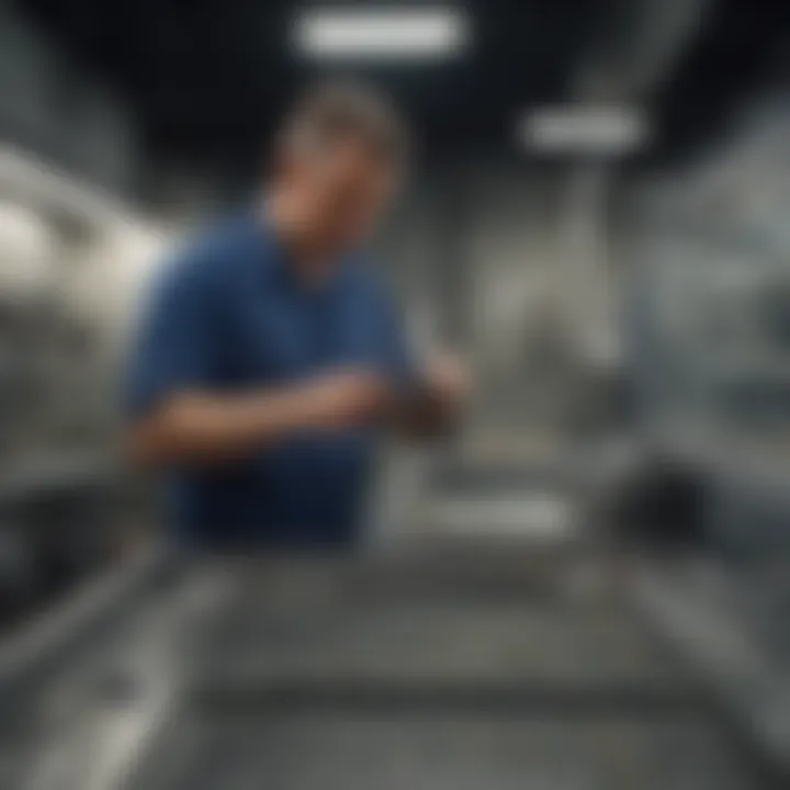 Maintenance check of a hatchery machine