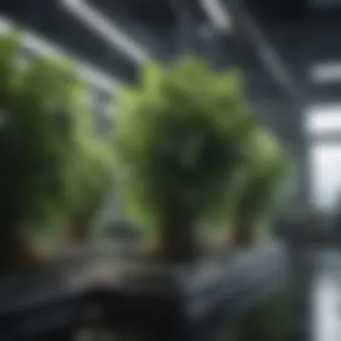 Thriving Hydroponic Plants Healthy plants thriving in a hydroponic setup