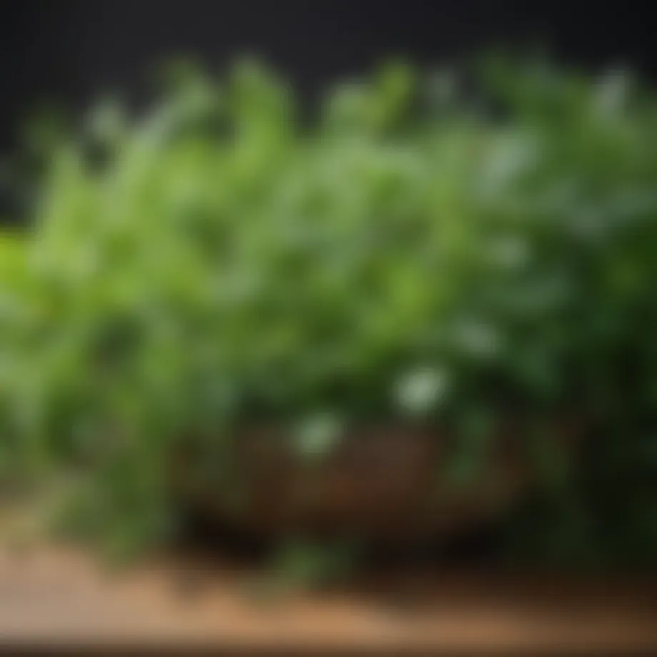 A vibrant display of various herbs known for kidney support, highlighting their green hues and textures.