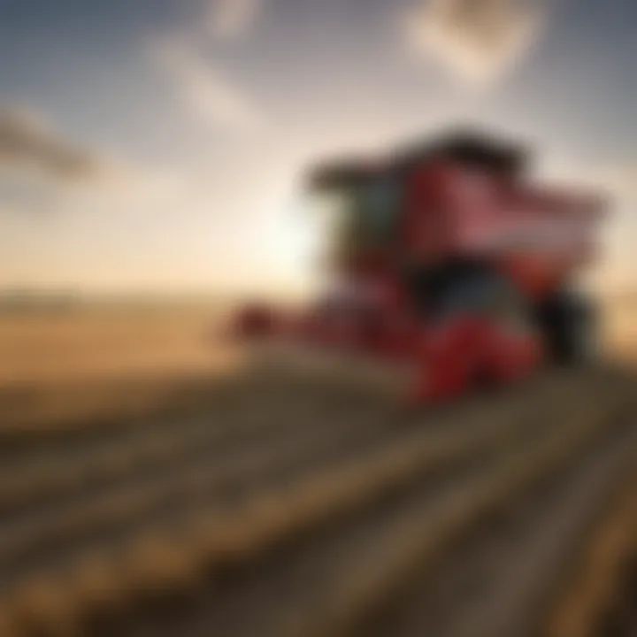 Demonstration of the efficiency of the Hesston big square baler in a field