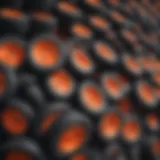 Different types of lawn mower tires available at Home Depot.
