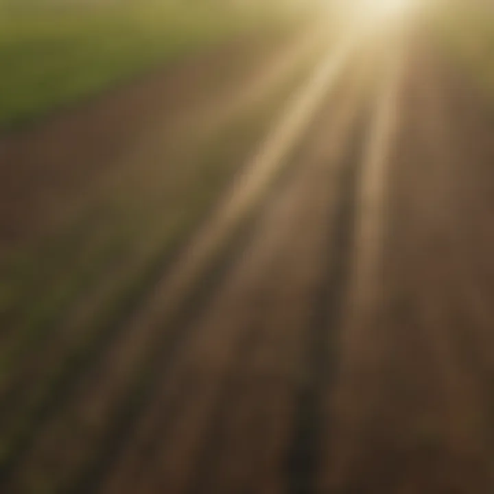 Aerial view of diverse agricultural fields