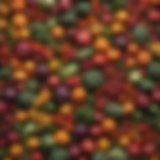 An array of colorful vegetables showcasing fresh produce