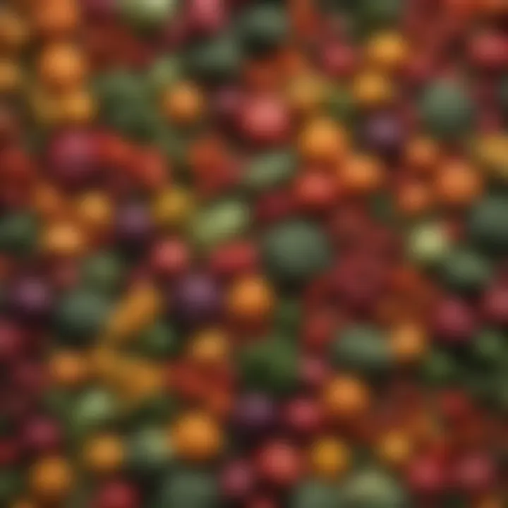 An array of colorful vegetables showcasing fresh produce