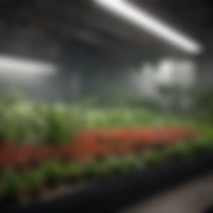 Spectrum chart showing optimal light for plant growth