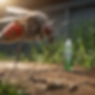 Application Techniques for Mosquito Control Illustration depicting application methods of mosquito spray
