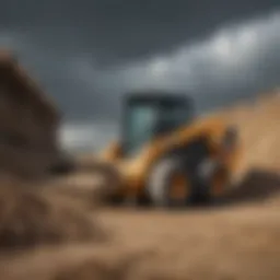 A powerful skid steer in action on a construction site