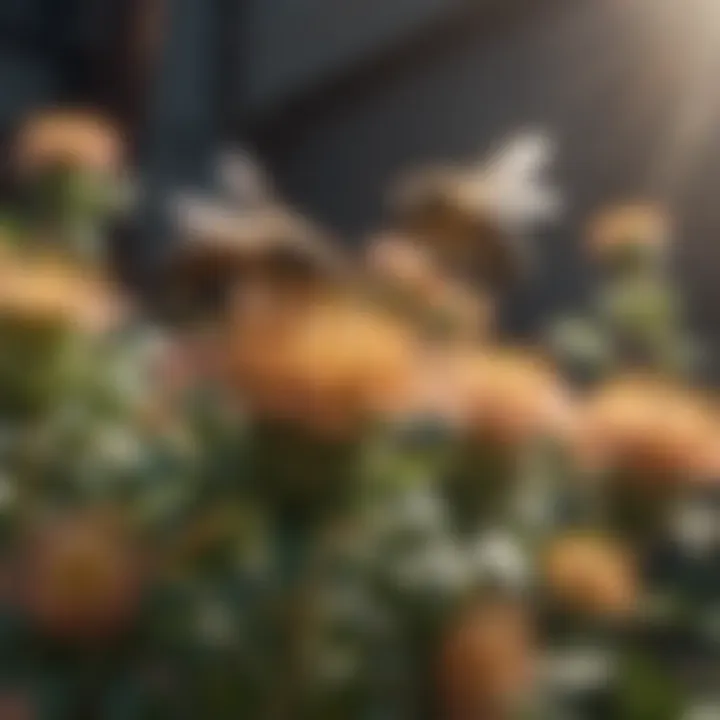 Close-up of bees on flowering plants