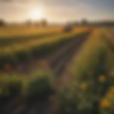 Farm Field with Pollinator-Friendly Flora Farm field rich in pollinator-friendly flora