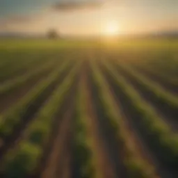 Vibrant field of crops showcasing agricultural diversity