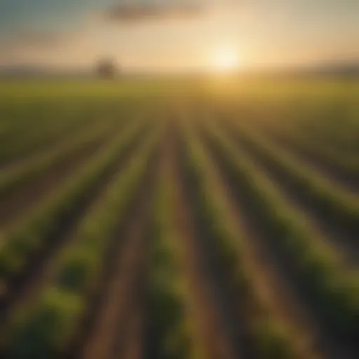 Vibrant field of crops showcasing agricultural diversity