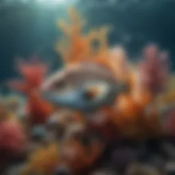 A vibrant underwater scene showcasing diverse marine life thriving in a healthy ecosystem.