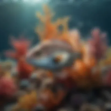 A vibrant underwater scene showcasing diverse marine life thriving in a healthy ecosystem.