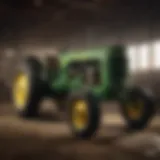 Historic John Deere tractor on display