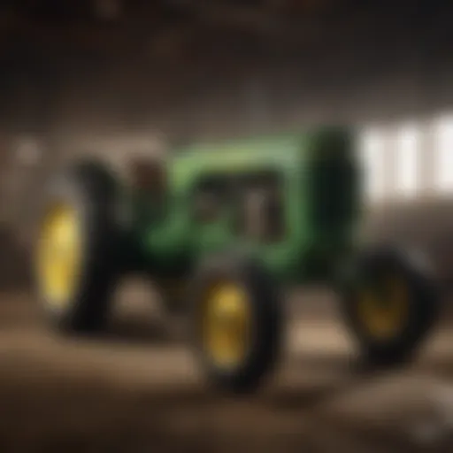 Historic John Deere tractor on display