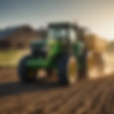 Modern John Deere equipment in action on a farm
