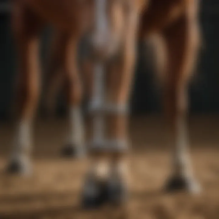 Horse demonstrating proper usage of the lifter bit during training session