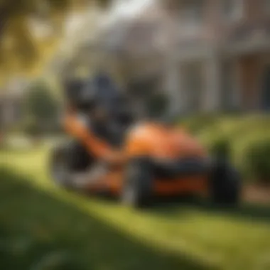 Transforming Landscapes: The Impact of Leaf Vacuums Landscape showcasing the benefits of using a riding lawn mower with leaf vacuum