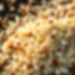 Close-up view of pre-emergent fertilizer granules showing composition