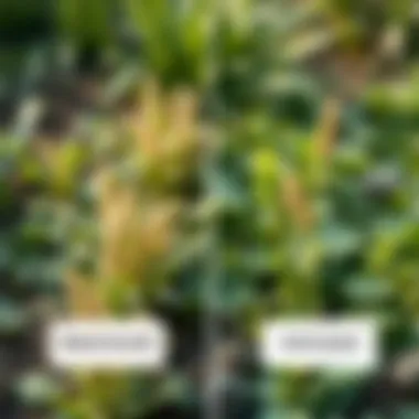 Comparative analysis of weed growth in treated vs. untreated areas