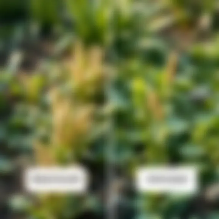 Comparative analysis of weed growth in treated vs. untreated areas