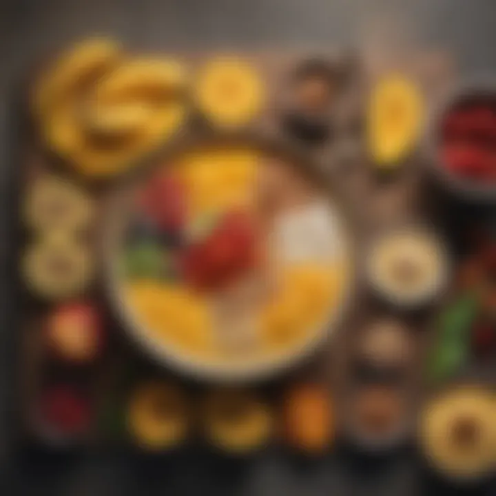 Ingredients laid out for a refreshing mango smoothie bowl.