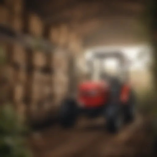 Massey Ferguson forklift in action on a farm