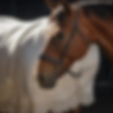 Innovative Fabric Technology of Mio Horse Sheets Close-up of Mio horse sheet fabric technology
