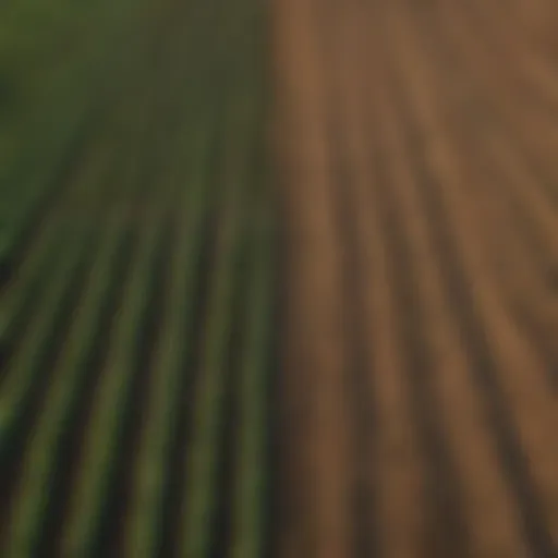 Aerial view of a thriving Oklahoma farm showcasing diverse crops