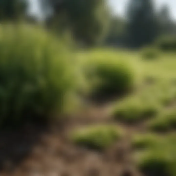 Various types of fertilizers for grass care