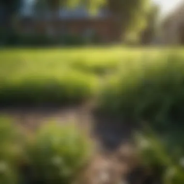 Vibrant Spring Lawn Lush green lawn with vibrant grass in spring