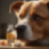 A close-up of a bottle of cephalexin with a dog illustration