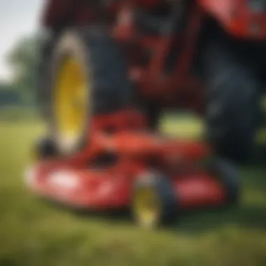 Mechanics of the Pottinger Triple Mower Diagram showing the mechanics of Pottinger triple mower