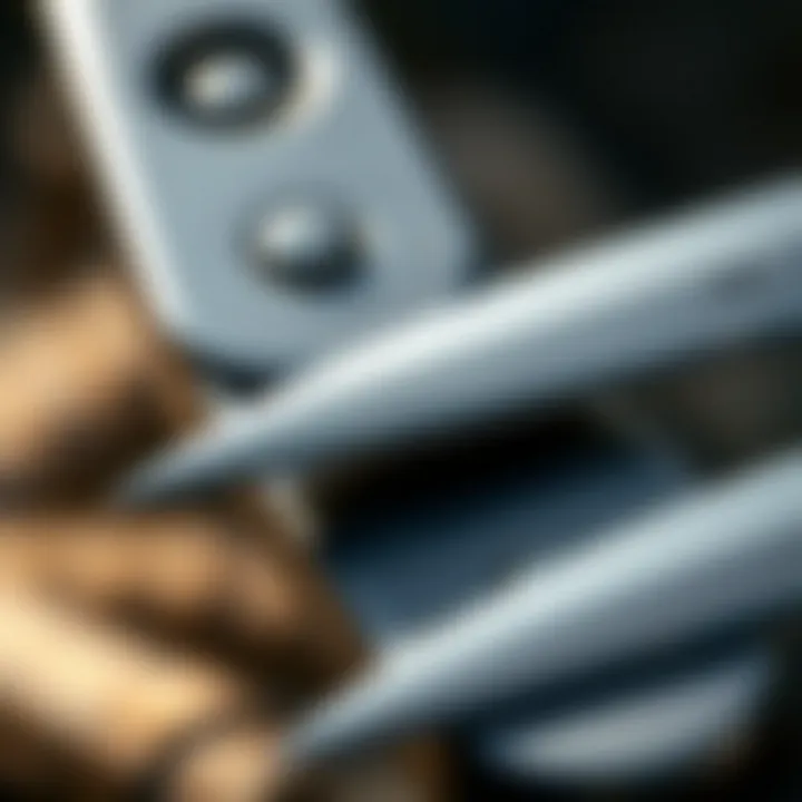 Close-Up of Premier 1 Sheep Shear Blades Close-up view of the blades showcasing their sharpness and design.