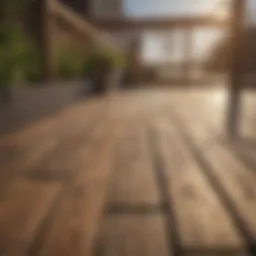 A beautiful wooden deck showcasing the effects of a high-quality preservative.