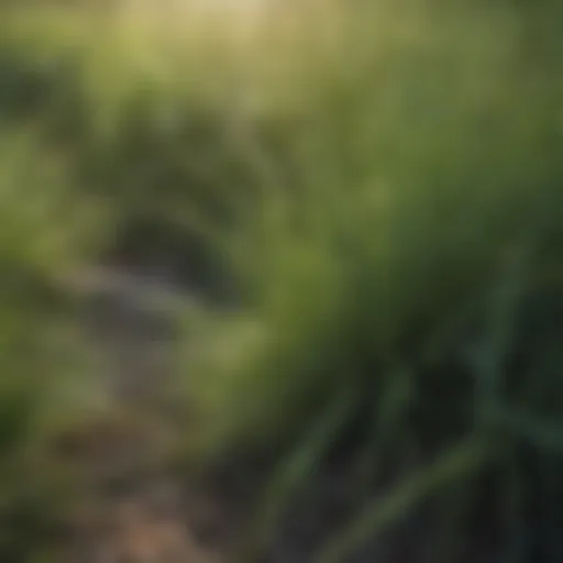 Close-up view of healthy Bermuda grass