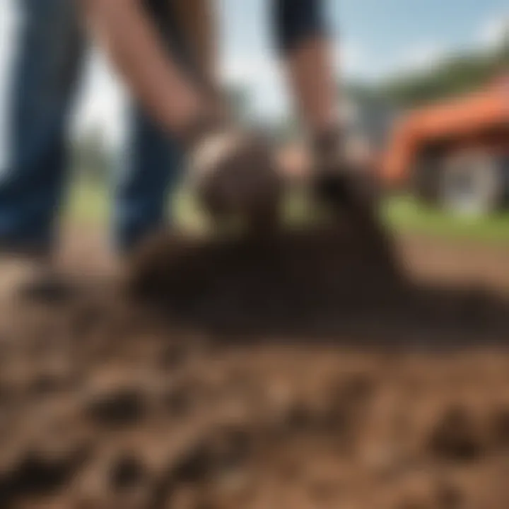 Soil preparation for grass patching