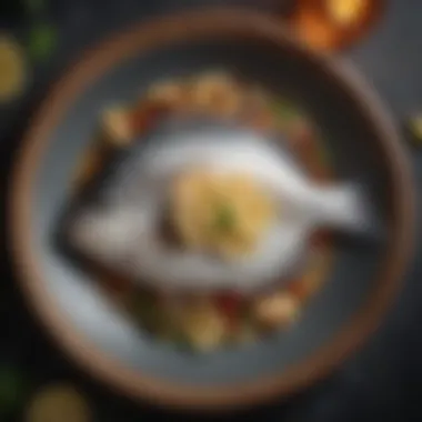Culinary Delight: Seabream Dish A beautifully plated dish featuring seabream as the star ingredient