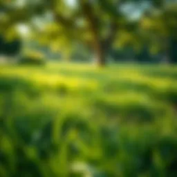Lush shade tolerant grass thriving under trees in San Antonio