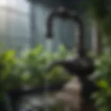 Quiet water pump in action within a hydroponic system