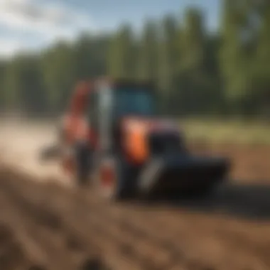Soil Management Using Skid Loader Tiller Demonstration of soil management with a skid loader tiller