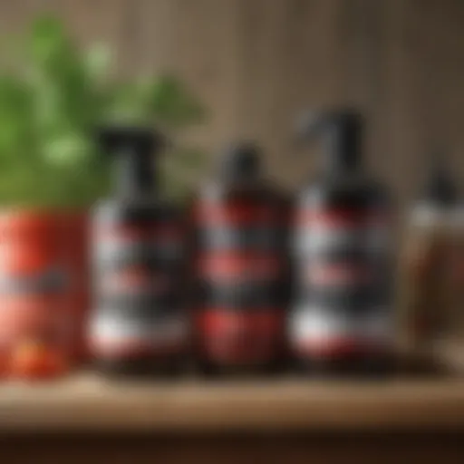 Visual representation of Spectracide fungus control products on a garden shelf