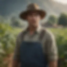 A flourishing organic farm showcasing diverse crops