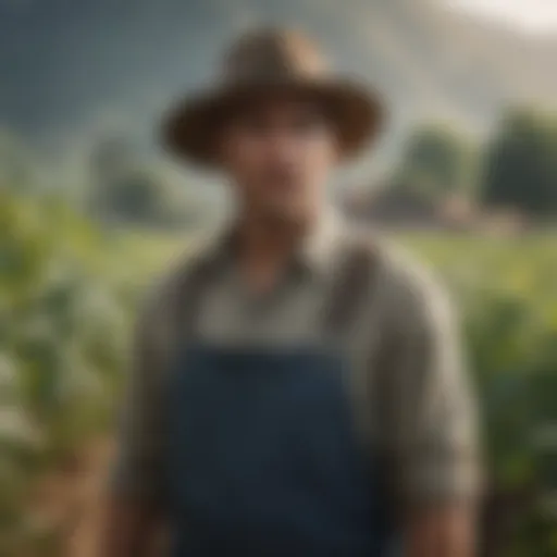 A flourishing organic farm showcasing diverse crops