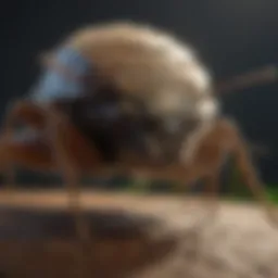 A close-up view of a stink bug fogger in action